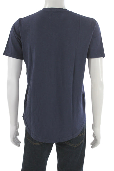 Goodlife Men's Basic V-Neck Cotton T-Shirt Blue Size M