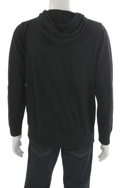 Marine Layer Mens Full Zip Cotton Hoodie Black Size L