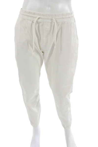 Zara Mens Jogger Pants Ivory Cotton Drawstring Size L