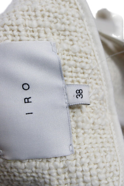 IRO Womens Ivory Cotton Basic Jacket Zip Size 38