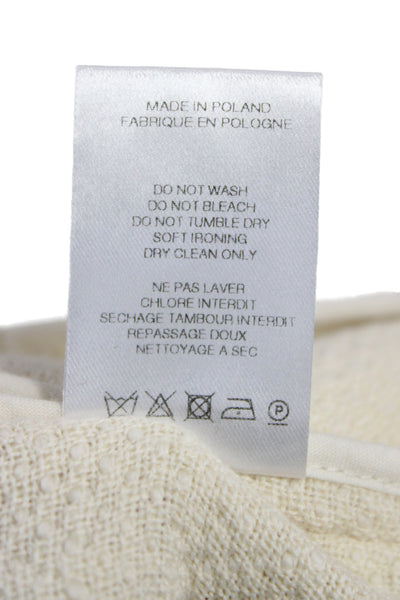 IRO Womens Ivory Cotton Basic Jacket Zip Size 38