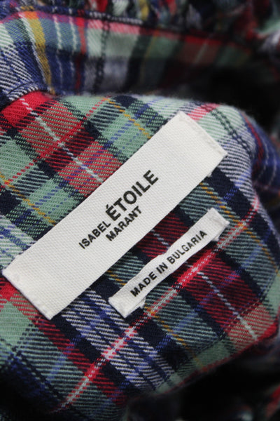Isabel Marant Etoile Women Plaid Button-Up Multicolor Size 34