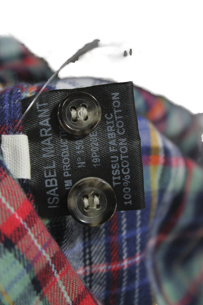 Isabel Marant Etoile Women Plaid Button-Up Multicolor Size 34