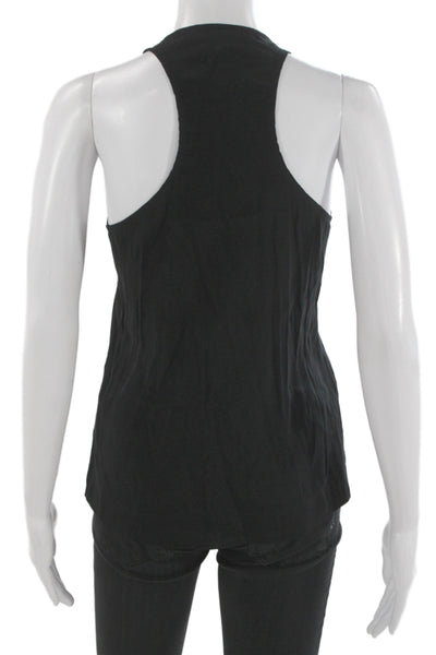 Jennifer Hope Women Basic Halter Tank Black Sleeveless Size XS