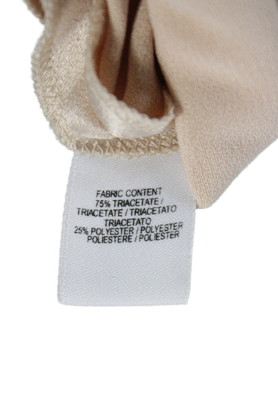 Derek Lam 10 Crosby Women Sleeveless Tank Beige Triacetate Solid Size 4
