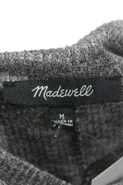 Madewell Womens Sweater Dress Gray Mock Neck Long Sleeve Knee Length Size M