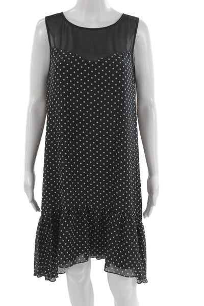 ERIN Erin Fetherston Women Shift Dress Black Polka Dot Size 10