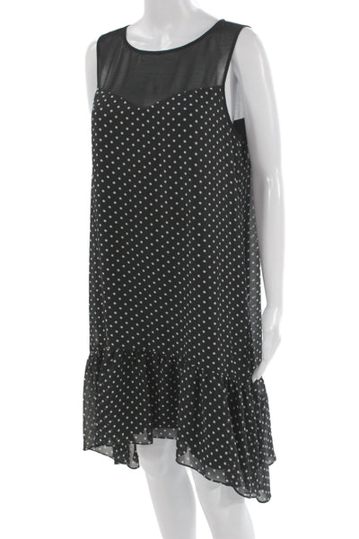 ERIN Erin Fetherston Women Shift Dress Black Polka Dot Size 10