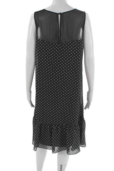 ERIN Erin Fetherston Women Shift Dress Black Polka Dot Size 10
