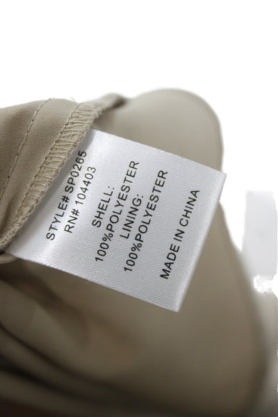 Zoe and Claire Women Shirt Dress Beige 3/4 Sleeve Midi Size L