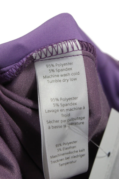 Rachel Antonoff Womens Jumpsuit Purple Collared Short Sleeve Loungewear Size S