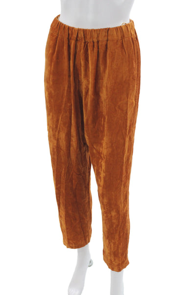 Forte Forte Women Cropped Viscose Orange Pants Size 1