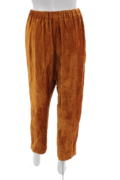 Forte Forte Women Cropped Viscose Orange Pants Size 1