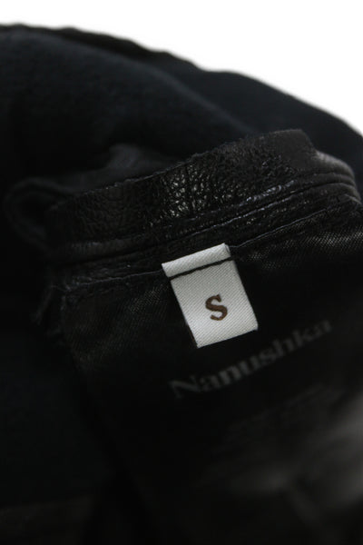 Nanushka Womens Black Jogger Pants Drawstring Polyurethane Size S