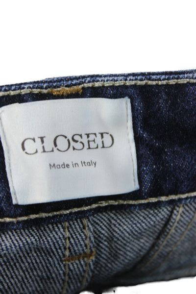 Closed Women Straight Blue High Rise Cotton Blend Jeans Size 26
