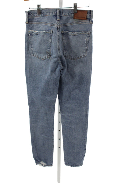 Citizens of Humanity Womens Tapered Distressed High Rise Jeans Blue Size 26