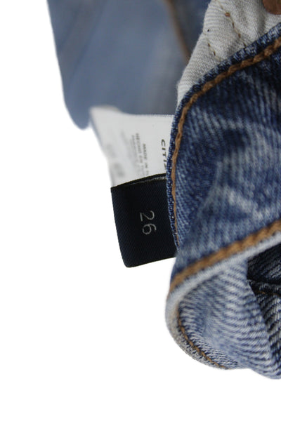 Citizens of Humanity Womens Tapered Distressed High Rise Jeans Blue Size 26