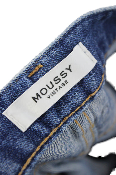 Moussy Women Skinny Jeans Blue Cotton Mid Rise Size 26
