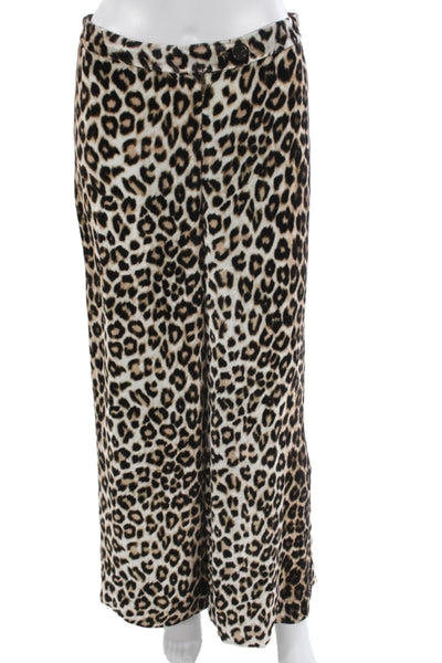 La Prestic Ouiston Women Dress Pants Multicolor Animal Print Viscose Size 1