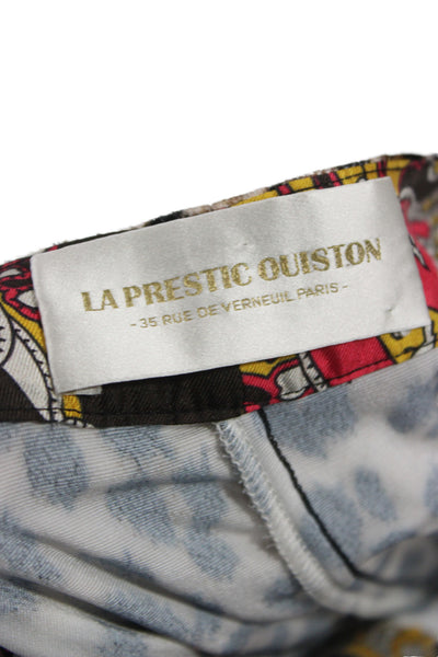 La Prestic Ouiston Women Dress Pants Multicolor Animal Print Viscose Size 1