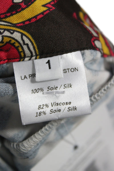 La Prestic Ouiston Women Dress Pants Multicolor Animal Print Viscose Size 1