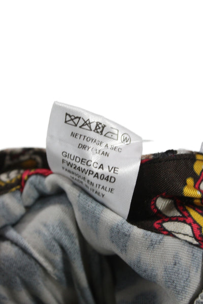 La Prestic Ouiston Women Dress Pants Multicolor Animal Print Viscose Size 1
