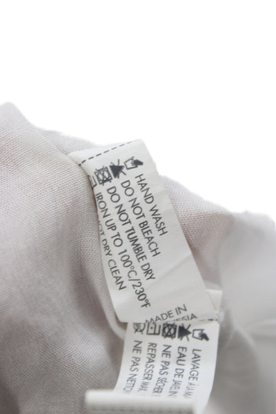 Poupette St. Barth Women Shift Dress White Viscose V Neck Short Sleeve Size XS