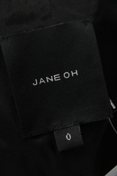 Jane Oh Womens Fit & Flare Paisley Black Sleeveless Zip Dress Size 0