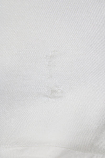 CP Shades Women Tunic Blouse White Cotton 3/4 Sleeve Collared Pullover Size XS