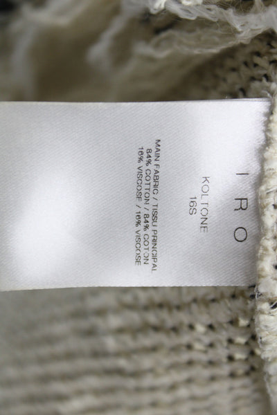 IRO Womens Bohemian V Neck Pullover Sweater Ivory Size 34