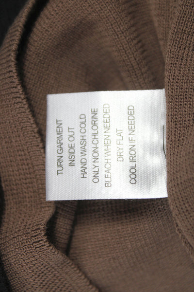 DH New York Womens Pullover Sweater Black Cotton Blend Crewneck Size M