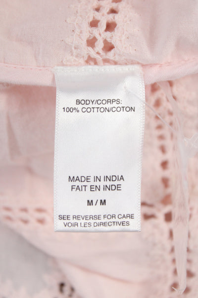 Cami NYC Womens Collared Check Button-Up Long Sleeve Cotton Top Size M
