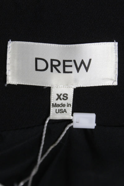 Drew Womens Classic Black Sleeveless Vest Button Size XS