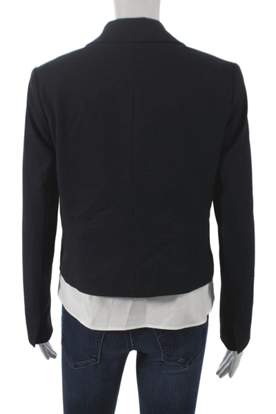 Drew Women Basic Jacket Black Button Polyester Long Sleeve Size XS