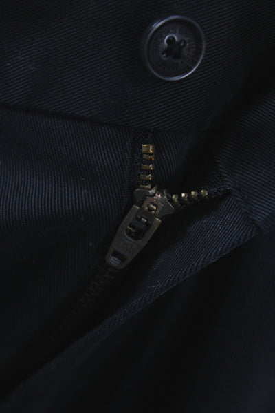 Brooks Brothers Mens Chino Pants Black Button 100% Cotton Size 36