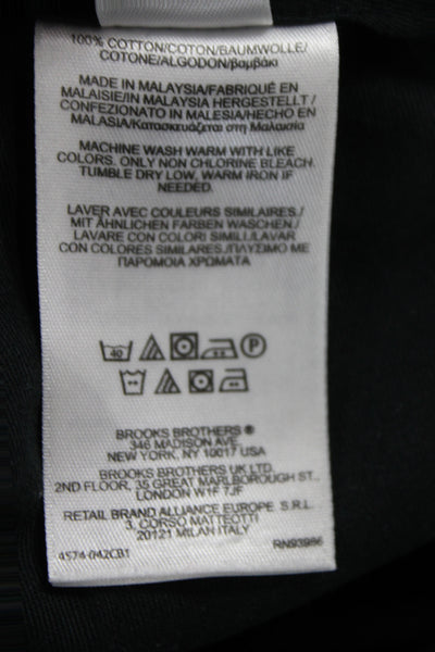 Brooks Brothers Mens Chino Pants Black Button 100% Cotton Size 36