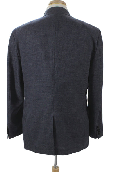 Theory Mens Blue Virgin Wool Blazer Button Business Size 44