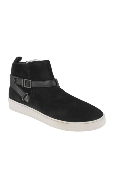 Vionic Women's Suede Zip Closure Rubber Sole High Top Sneskers Black Size 10