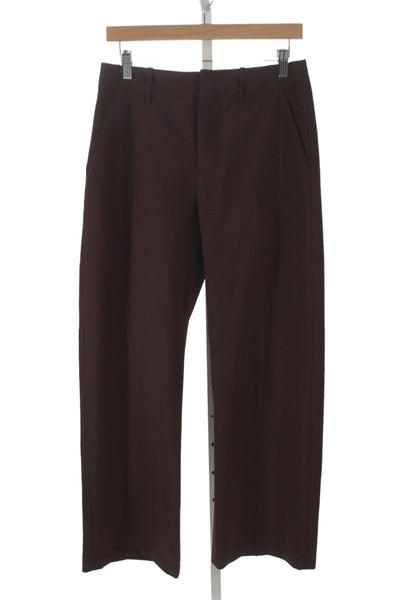 Zara Women Brown Polyester Dress Pants Classic Solid Zip Size S