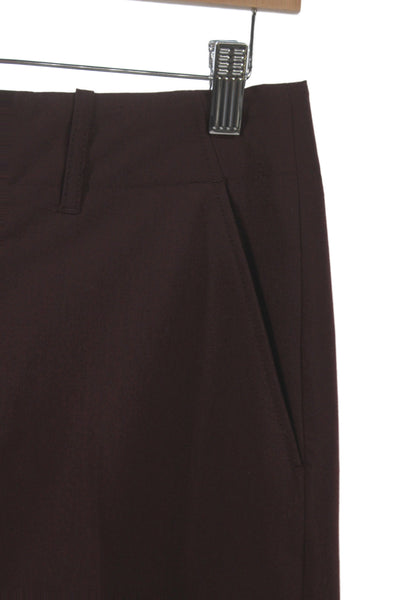 Zara Women Brown Polyester Dress Pants Classic Solid Zip Size S