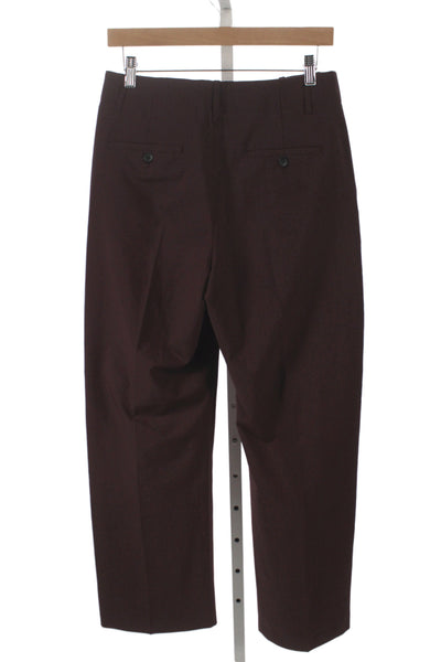 Zara Women Brown Polyester Dress Pants Classic Solid Zip Size S