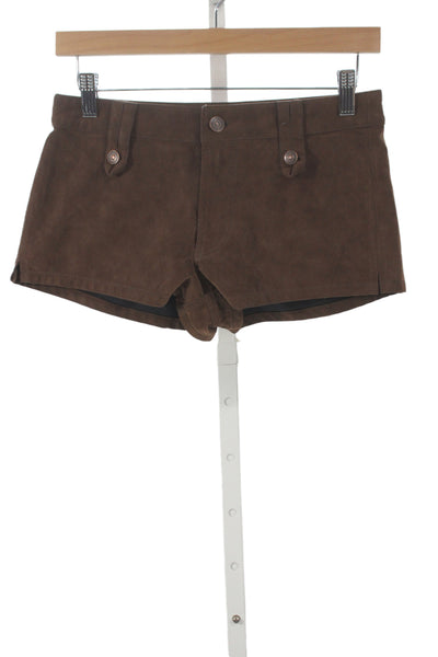 We The Free Women Hot Pants Brown Viscose Button Western Size 0