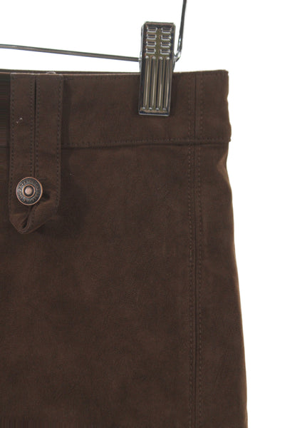 We The Free Women Hot Pants Brown Viscose Button Western Size 0