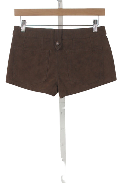 We The Free Women Hot Pants Brown Viscose Button Western Size 0