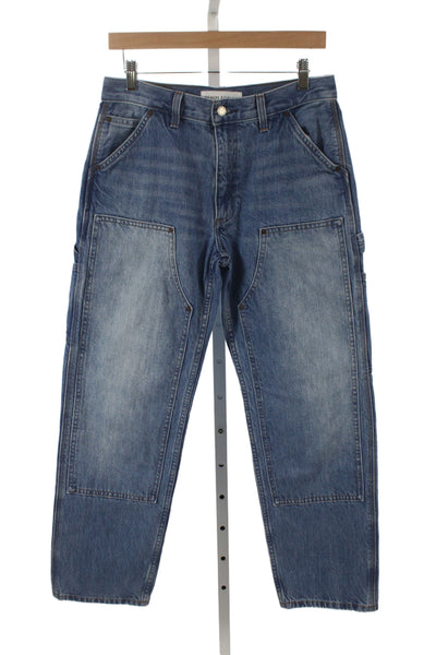 Denim Forum Teens Straight High Rise Blue Cotton Jeans Size 27