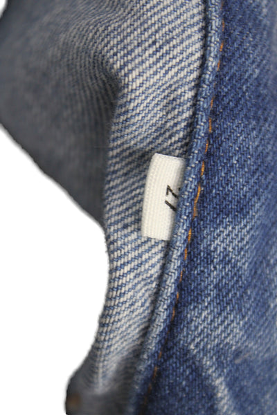 Denim Forum Teens Straight High Rise Blue Cotton Jeans Size 27