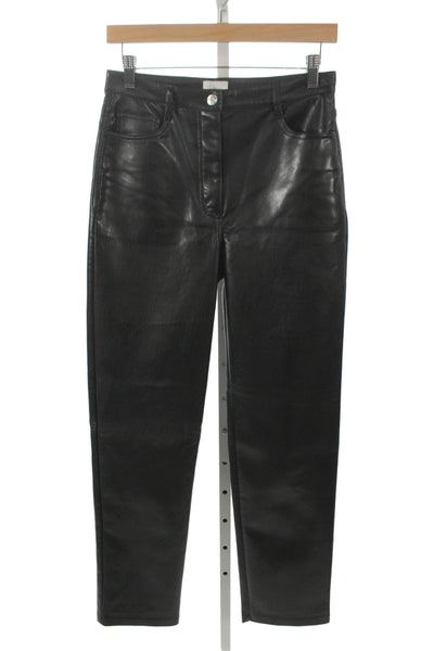 Wilfred Womens Dress Pants Black Polyurethane Button Size 6