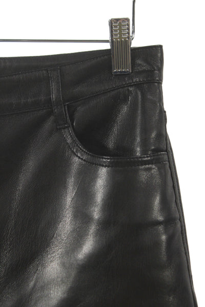 Wilfred Womens Dress Pants Black Polyurethane Button Size 6