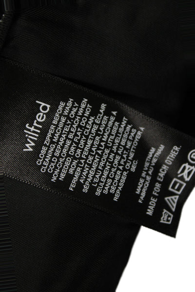 Wilfred Womens Dress Pants Black Polyurethane Button Size 6