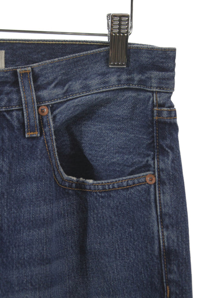 Trave Womens Straight Jeans Blue High Rise 100% Cotton Button Size 26